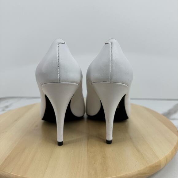 Jeffrey Campbell Women's Shoes Natalya Square Toe Pumps Size 10 White Minimalist - Picture 5 of 13